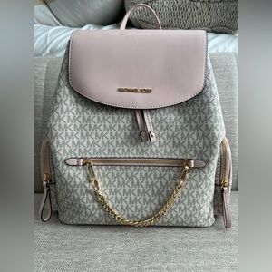 Michael Kors Jet Set Large Logo Backpack - Powdered Blush